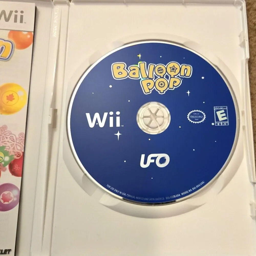 Balloon Pop Nintendo Wii Game 2007 Complete in Box CIB w/ Manual Tested